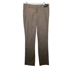 NY&C Womens Pants Sz 8 Tall Beige Crosby Slim Stretch City Modern NEW MSRP $47